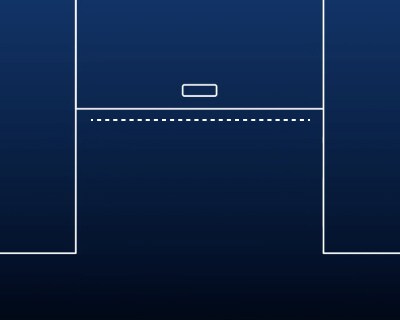 The cutout area for an over-the-range microwave.