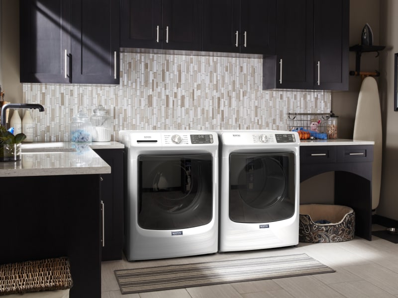 White Maytag® washer and dryer White Maytag® washer and dryer