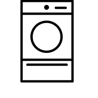 Washer on pedestal icon