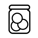 Jar of dryer balls icon