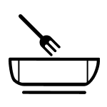 Fork and bowl icon