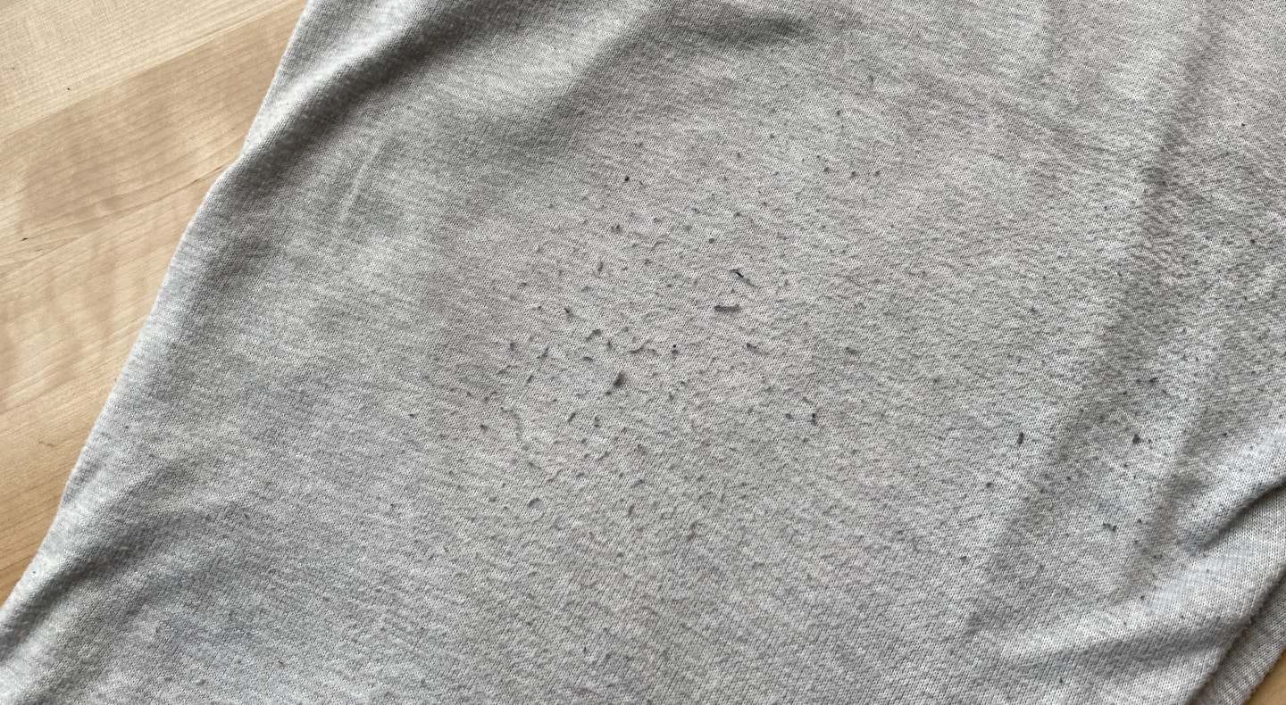 Fabric pilling on sweatpants Fabric pilling on sweatpants