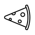 A slice of pizza icon