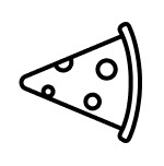 A slice of pizza icon