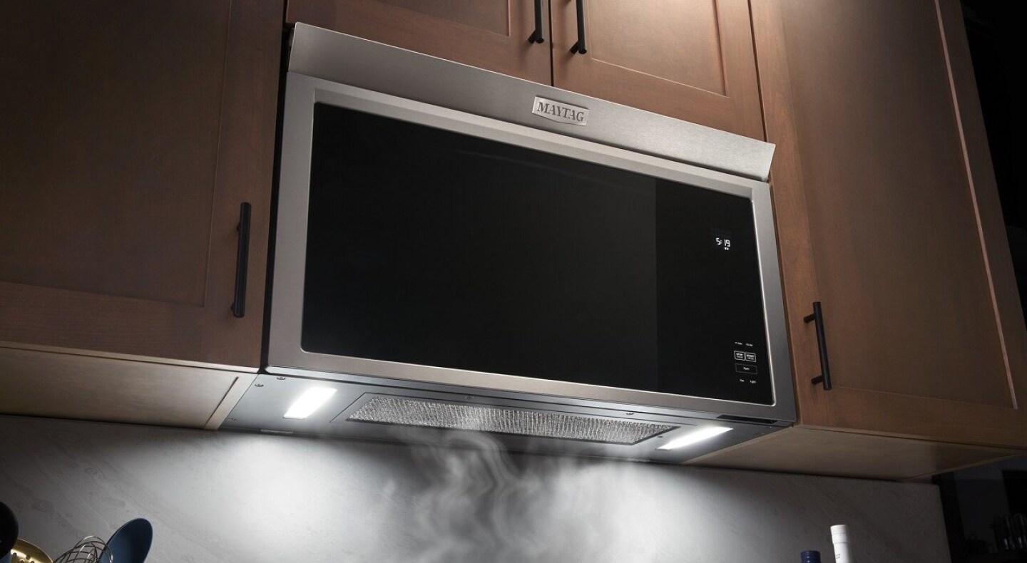A Maytag® over-the-range microwave