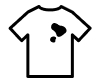 Stained shirt icon