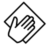 Hand holding towel icon