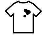 Shirt with stain icon