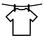 Shirt hanging on clothes line icon