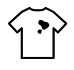 Stained shirt icon