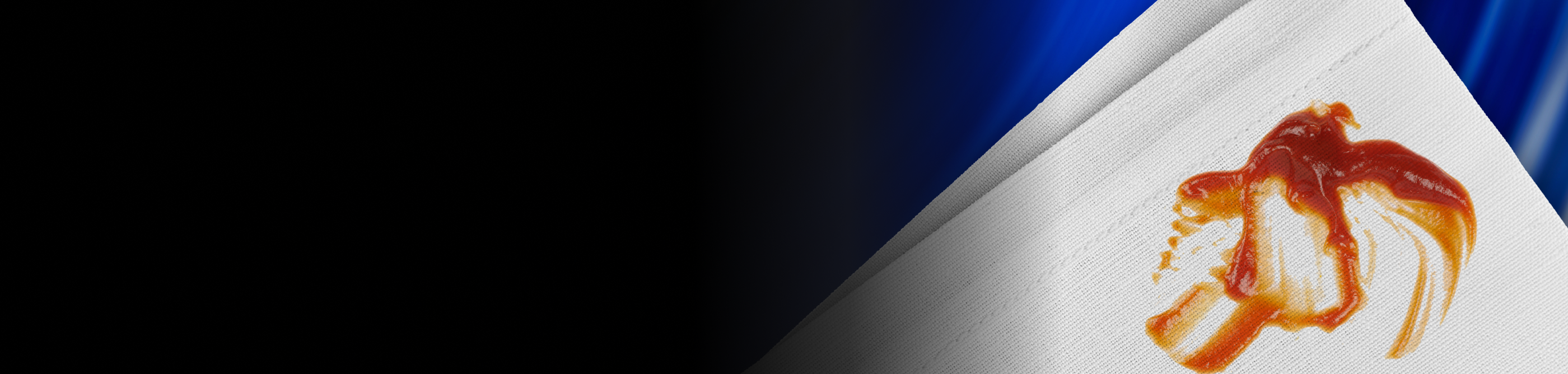 Ketchup smeared on a cloth