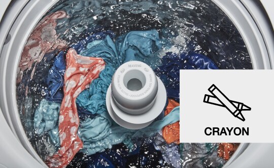 Laundry in a wash cycle