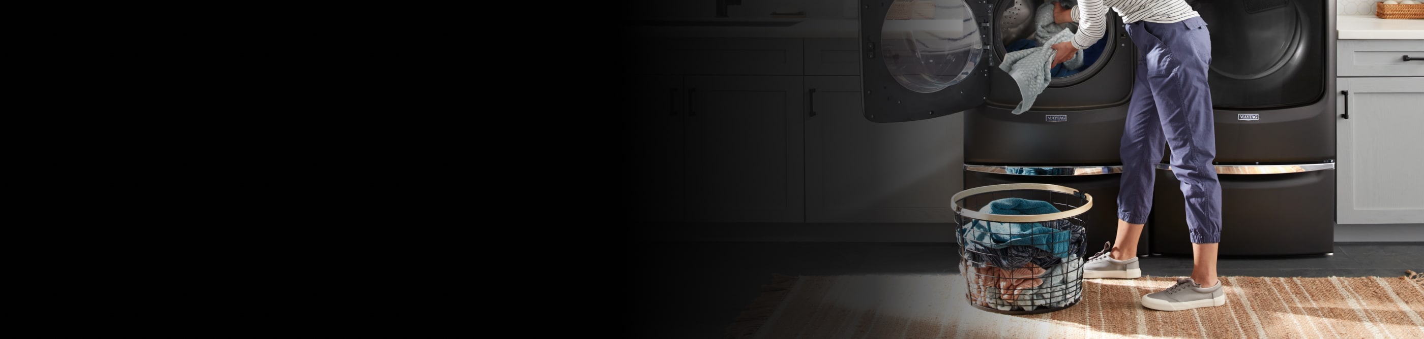 Unloading clothes from a dryer