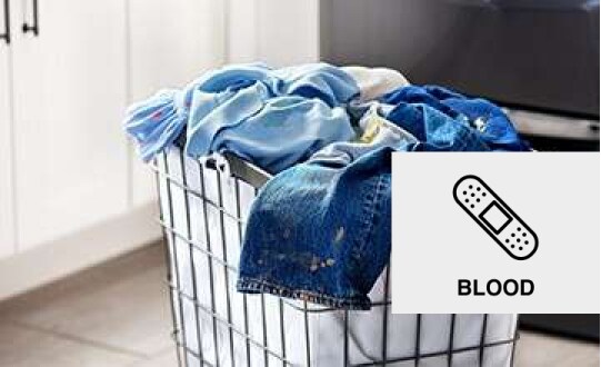 A pile of stained clothes