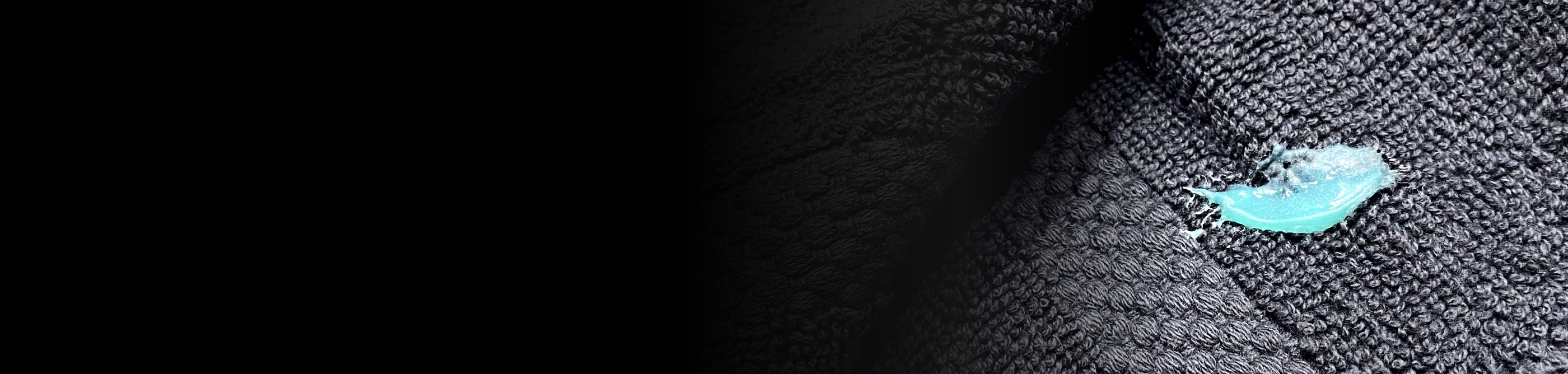 Toothpaste on a towel