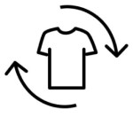 T-shirt with cycle arrows icon