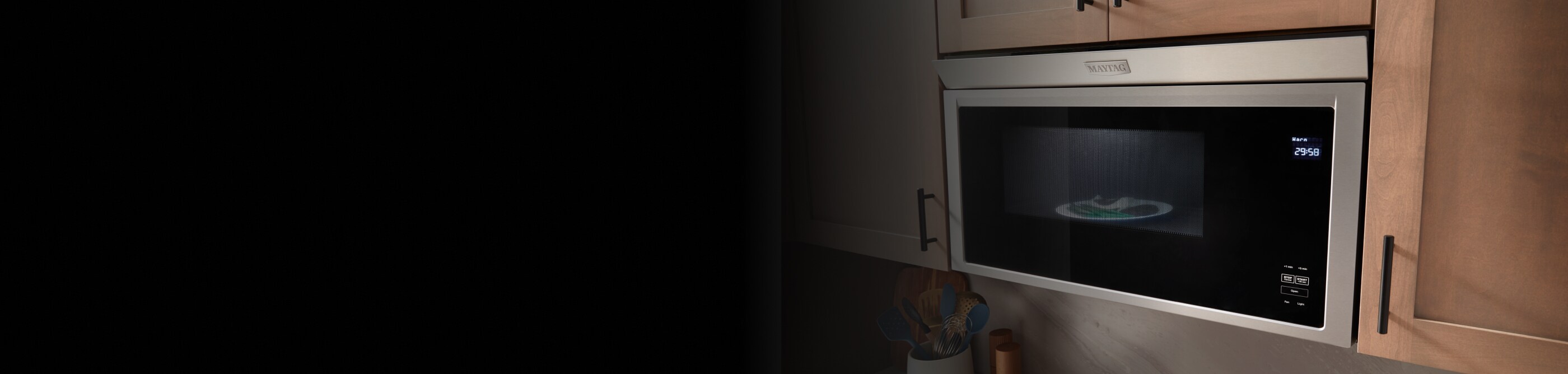 Steaming green beans in Maytag® microwave