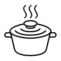 Dutch oven heating icon