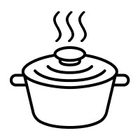 Dutch oven heating icon