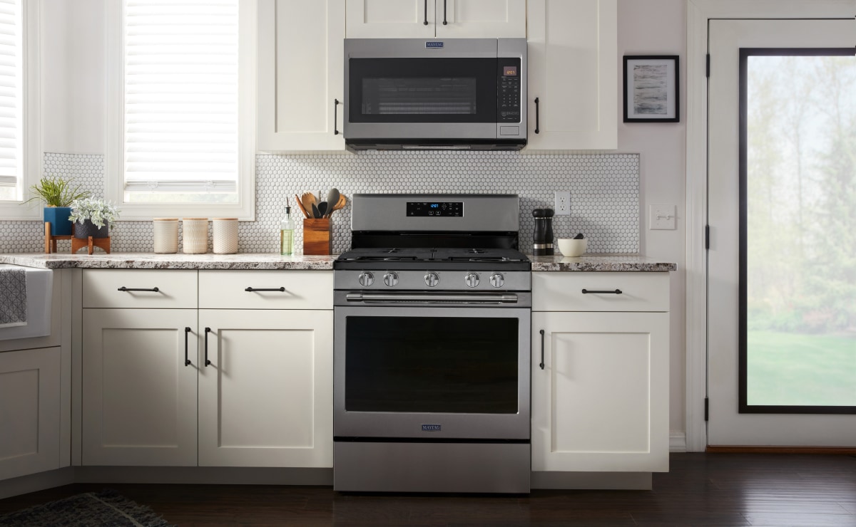Double oven hot sale air fryer range