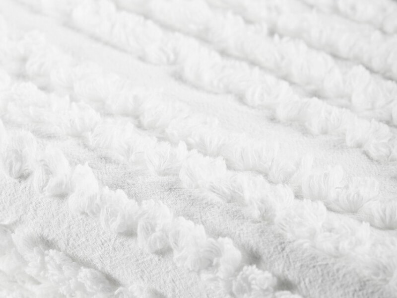 A close-up of a white towel