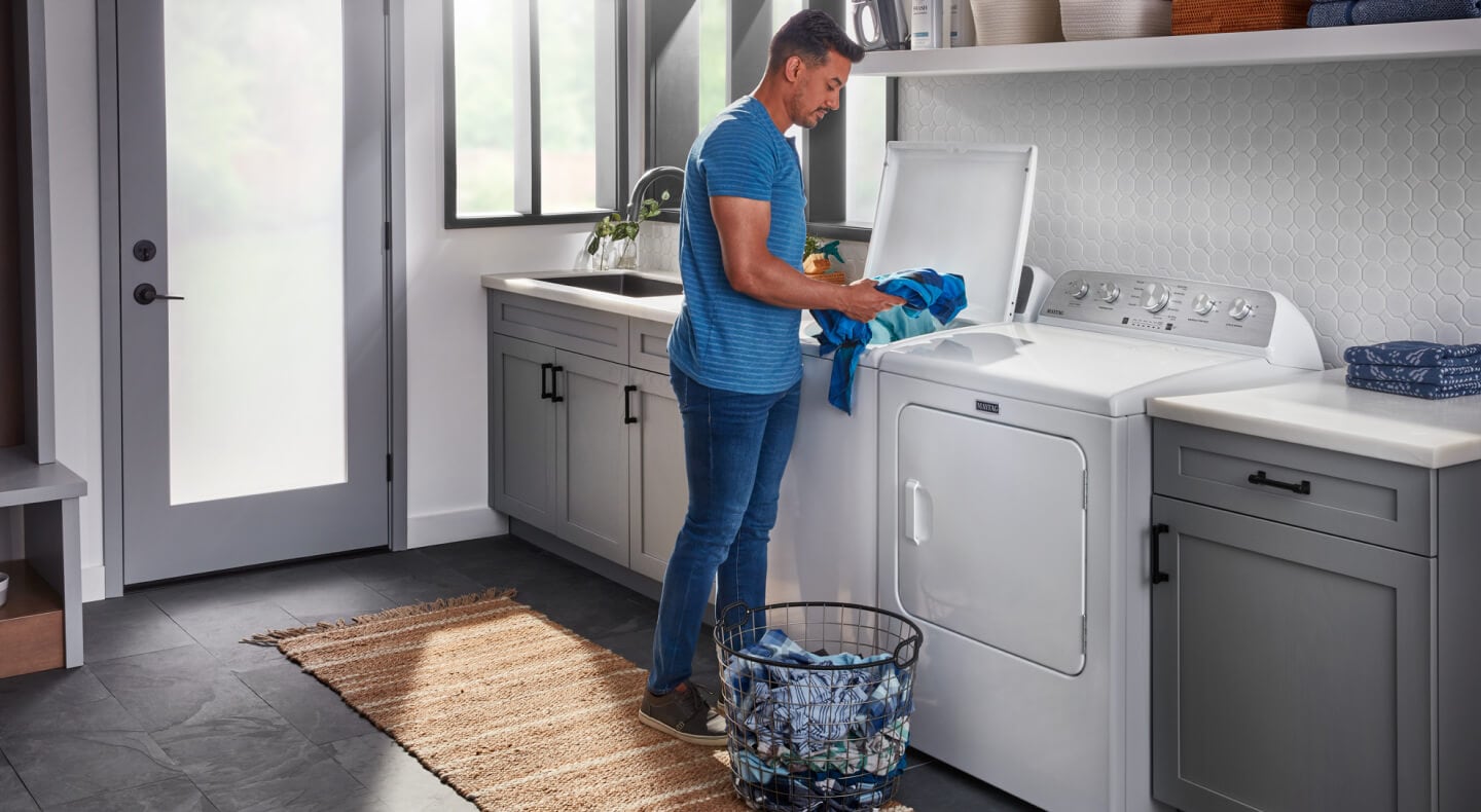 Person doing laundry