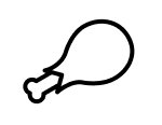 Chicken leg icon
