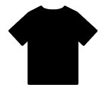Black t-shirt icon