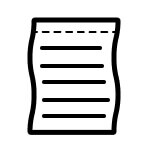 A piece of paper with lines icon