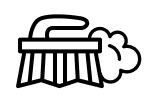 Scrubbing brush icon