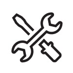 Wrench and screwdriver icon
