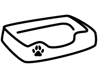 Dog bed icon