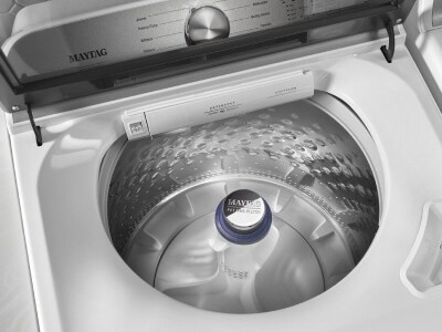 Top view of inside of washer