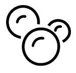 Suds bubbles icon.