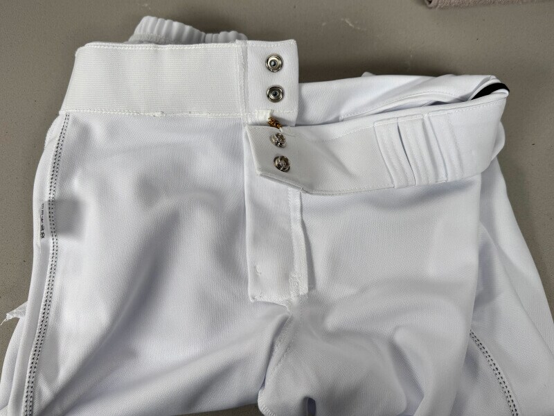 A closeup of sports uniform pants