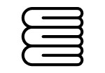 Folded towels icon