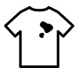 Stained t-shirt icon 