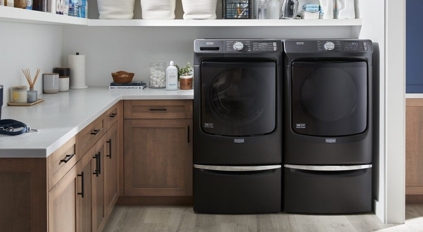 Front load washer and dryer pair Front load washer and dryer pair