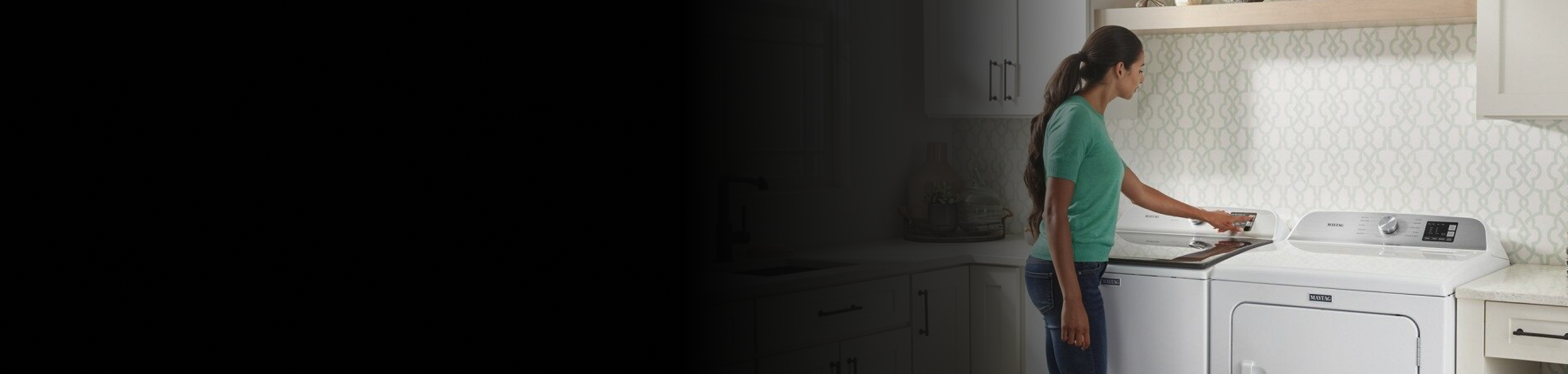 Person making a washer selection