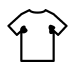 Deodorant stained shirt icon