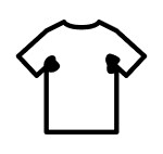 Deodorant stained shirt icon