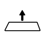 Cooktop with up arrow icon