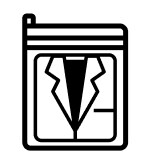 An icon of a folded suit jacket
