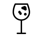 Dirty wine glass icon