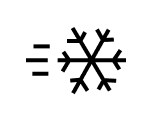 Moving snowflake icon