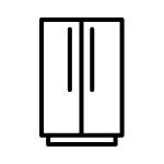 Side-by-side refrigerator freezer icon