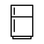 Top freezer refrigerator icon