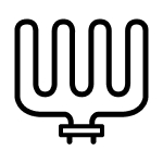 Oven heating elements icon