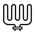 Oven heating elements icon