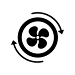 Moving fan blades icon